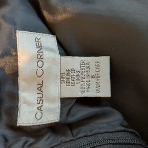 Women's leather skirt.